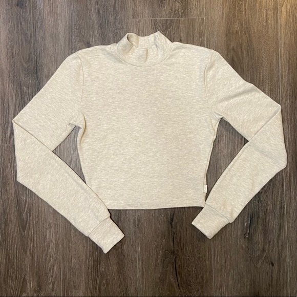 TNA Cropped Mockneck Cream Sweater. Size Small. - Picture 9 of 16